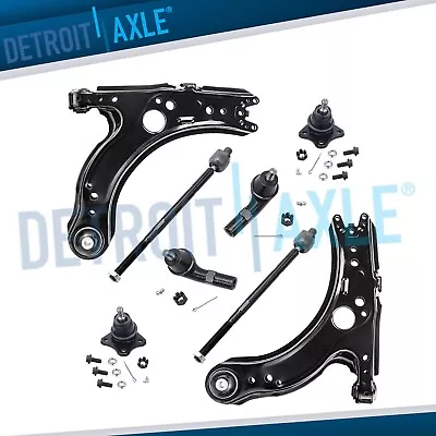 8pc Front Lower Control Arms Ball Joint Tie Rod For Volkswagen Jetta Golf Beetle • $93.98