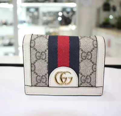 $499 • Buy GUCCI OPHIDIA Woman's Card Case Wallet Pre-owned
