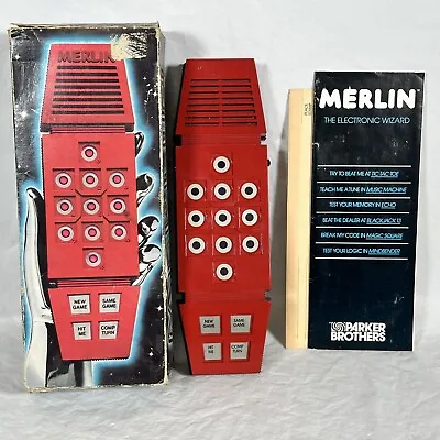 Vintage Merlin The Electronic Wizard Handheld Game - Working W/ Box & Manual • $180