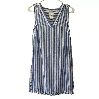 Nicole Miller New York 100% Linen Mixed Striped Sleeveless Dress Size Medium • $25