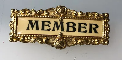 Vintage Member Name Tag Badge Metal Pattern Decor Design Pin Pinback Button • $12.99