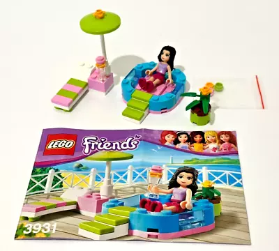 Retired ©2012 LEGO 3931 Friends Emma's Splash Pool 100% Complete + Extras • $14.95