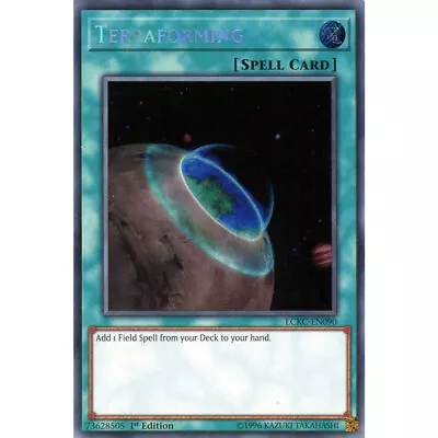 Terraforming LCKC-EN090 Yu-Gi-Oh! Card Secret Rare 1st Edition • £2.25