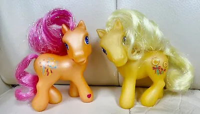 My Little Pony Sparkleworks & Butterscotch Tinsel Hair Ponies G3 Vintage 2002 • $10.99