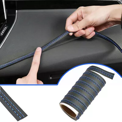 2M Car Parts Door Dashboard Mouldings Trim Blue PU Leather Decorative Line Strip • $8.76