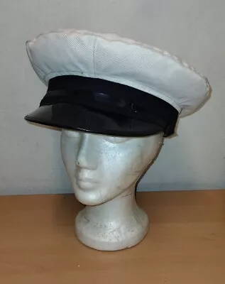 Vintage L E & G Greenberg Naval/civilian Peak Cap Military/sailing 7 1/8 • £17.99