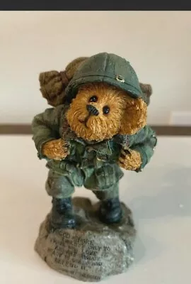 Boyds Bears Bearstone Collection Figurine G. I. Bruin Stand Up For Freedom • $15