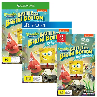 Spongebob Squarepants Battle For Bikini Bottom Rehydrated PS4 XBOX One Switch NS • $49