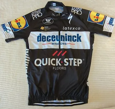 Quick Step Shirt Mens XL Deceuninck Vermarc Cycling Jersey  Muddy UCI Polyester  • $29.97