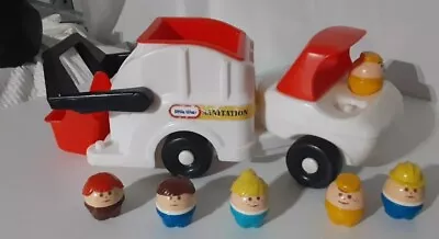Vintage Little Tikes Toddle Tots Sanitation Garbage Truck Plus EXTRA FIGURES • $33.33