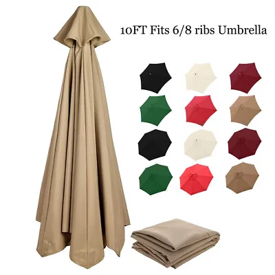 10ft Patio Umbrella Canopy Top Cover Replacement Fits 6/8 Ribs (Canopy Only)  • $26.09