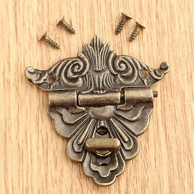 $4.83 • Buy Bronze Box Latch Clasp For Jewelry Wooden Gift Box With Screws Retro Design