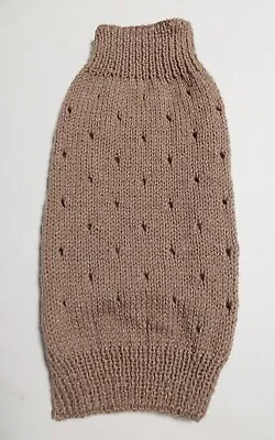 Medium Dog Puppy Sweater Jumper Coat 14”L 14”G Hand Knit (sleeveless) • £4.99