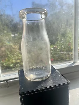 Milk Bottle Half Pint W Sunny Crest Cap Rocky Hill Connecticut CT Conn Vintage • $14.87