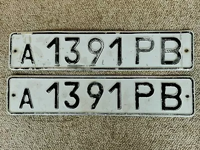 Soviet Union Ussr Pair License Plate  • $20