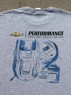$29.99 • Buy Vintage 00s Chevrolet Performance Vehicles Parts Racing Promo T-Shirt XL