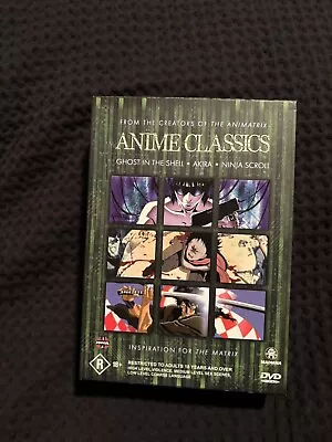 Anime Classics Boxset (3 X DVD): Akira Ghost In The Shell Ninja Scroll MINT • $25