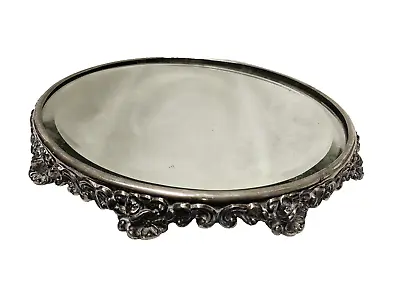 Antique Victorian Ornate Round Beveled Plateau Vanity Table Dresser Mirror 1917 • $139