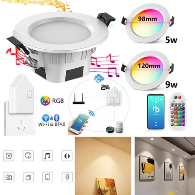 £139.99 • Buy Bluetooth RGBW LED Downlight Ceiling Recessed Panel Spotlight WIFI Alexa Control