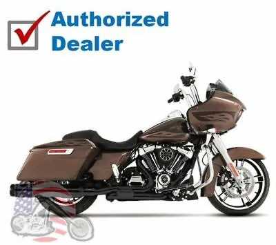 $689.95 • Buy Rinehart Black Slimline True Dual Headers Pipes Exhaust 17-21 Harley Touring M8