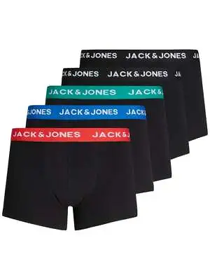 Jack & Jones Mens Boxer Shorts 5 Pack Correct H-Shape For High Comfort S  -XXL • £27.99