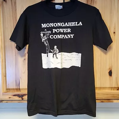 Vintage Monongahela Power Company T-Shirt - Hanes 50/50 Heavyweight - USA - SM • $32.97