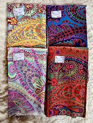 Kaffe Fassett For Rowan Fabrics. Paisley Jungle Bundle  Of Four Half Yards. • $40