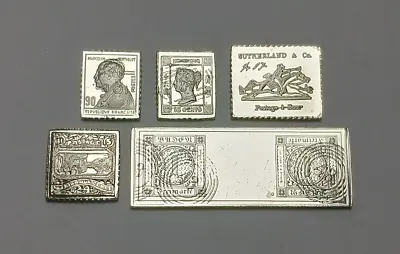 Mini Silver Bars - US Germany Etc - Greatest World Stamps - Franklin Mint • $32.90