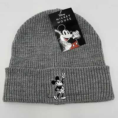Mickey Mouse Beanie Hat Grey Winter Disney Cap • $21.99
