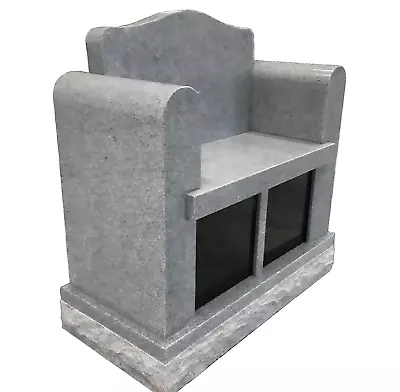 Cemetery Headstone Bench Cremation - Engraving Available • $3549