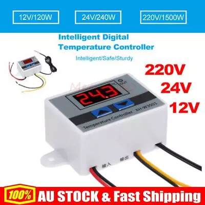 Digital LED Temperature Controller Thermostat Control Switch W/ Waterproof Probe • $12.89