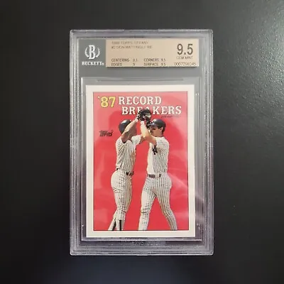 1988 Topps Tiffany #2 Mattingly Henderson Record Breakers 💎 BGS 9.5 GEM MINT 💎 • $64.95