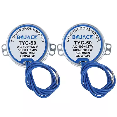 2pcs Synchronous Motor Ac100~127v Volt 50/60hz 4w 2.53rpm/min Cw/ccw Turntable M • $14.01