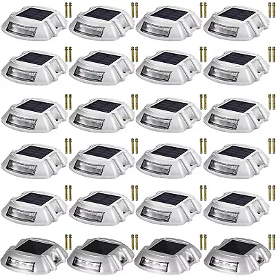 VEVOR 24-Pack Solar Driveway Lights IP68 Outdoor Dock Lights W/ Switch In White • $136.89