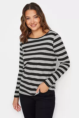 Tall Long Sleeve Striped Cotton T-shirt • £17.99