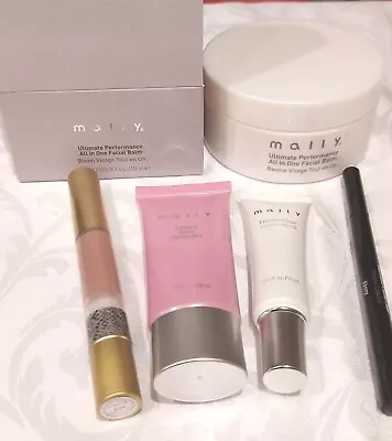 Mally SALE 5 Piece Set:Facial Balm/Face Defender Fair/Blush/Lipglos/Eyeliner~New • £47.99