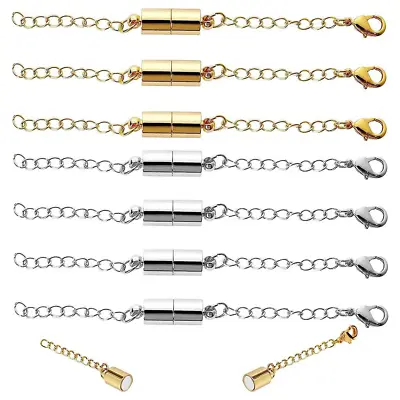 10-50x Necklace Extender Magnetic Clasps For Necklace Bracelet Jewelry Parts DIY • £4.99