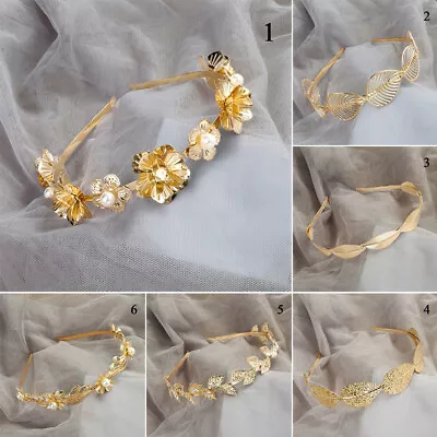 £3.16 • Buy Tree Leaves Metal Headband Hair Accessories Gold Leaf Hairbands Chain Head Hoop