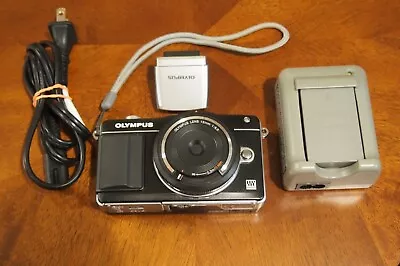 Olympus PEN E-PM2 16MP Mirrorless Camera With 15mm Pancake Lens • $215