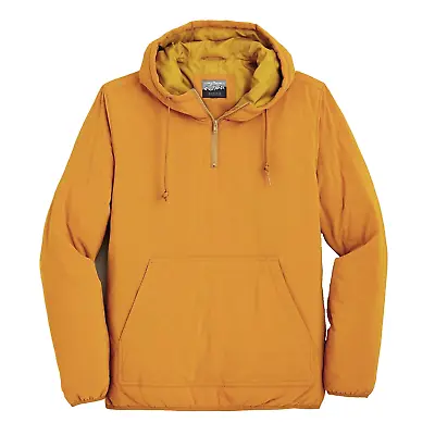 NWT J. CREW Nordic Quilted Insulated Anorak Hoodie Jacket Small Golden Yellow S • $69.95