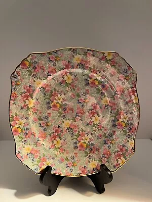 Royal Winton Grimwades Marion Chintz 1995 Square Dinner Plate 10 5/8  • $75.95