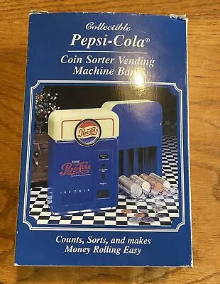 Pepsi Cola Coin Sorter Bank W/Original Box & Packaging 1998 Vintage • $14