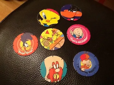 7 X WALKERS SNACKS PROMOTIONAL. LOONEY TUNES  TAZO . POGS COLLECTABLE  • £5.99