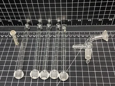 $45 • Buy LOT PYREX 18/7 14/20 Vacuum Distillation Receiver Take-off Adapters Lab Glass