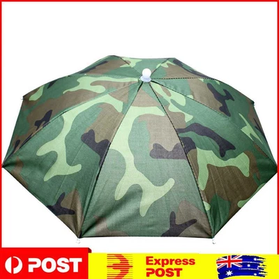 $10.19 • Buy Foldable Umbrella Hat Outdoor Fishing Hiking Sun Shade Cap (Camouflage)