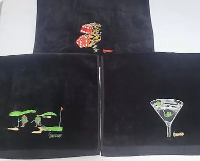 Michael Godard Art Bar Towels Fishing Olive Flaming Dice Olives Golf 13  X 21  • $94.99