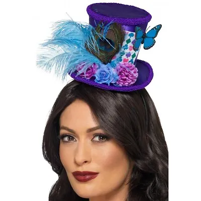 Mad Hatter Mini Feather Hat Costume Accessory Adult Halloween • $18.16