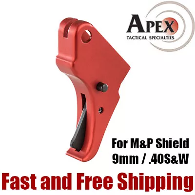 Apex Tactical Action Enhancement Aluminum Red Trigger For M&P Shield 9mm / 40S&W • $85.50