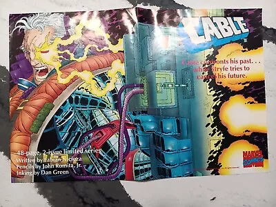 1992 Cable Folded Promo Poster John Romita  17X11 Marvel Comics Free Ship! T297 • $14