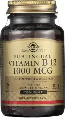 Solgar Vitamin B12 1000mcg 250 Nuggets • $23.99